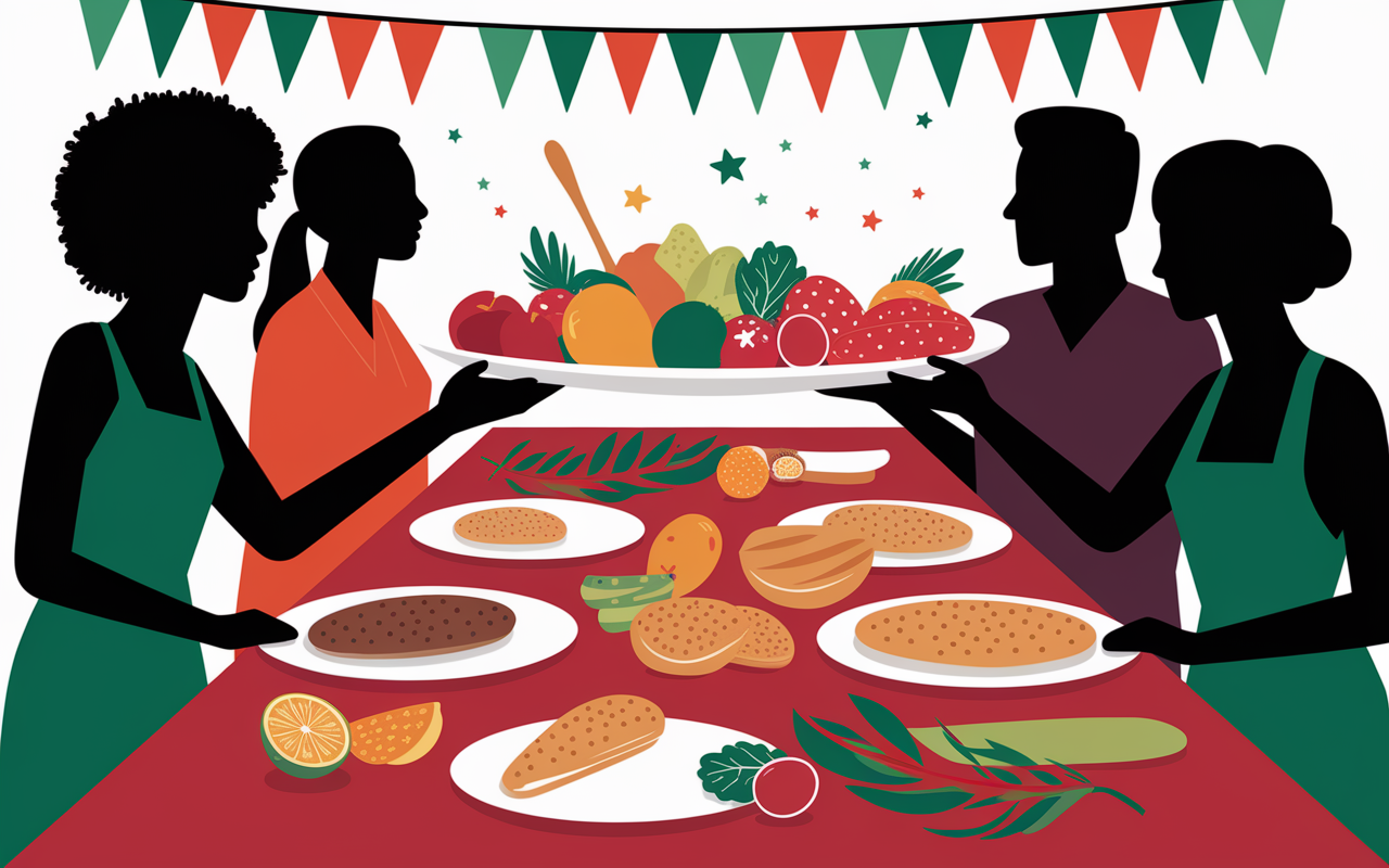 Grande tablée conviviale curanto avec fruits de mer et galettes