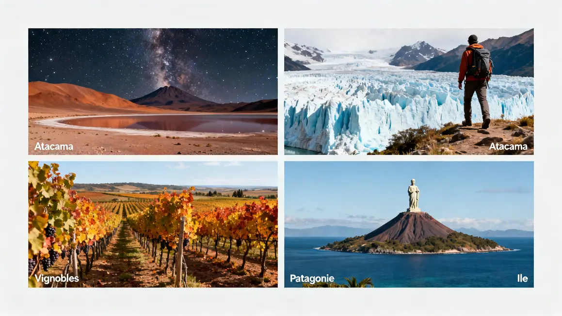 montage chili paysages regions