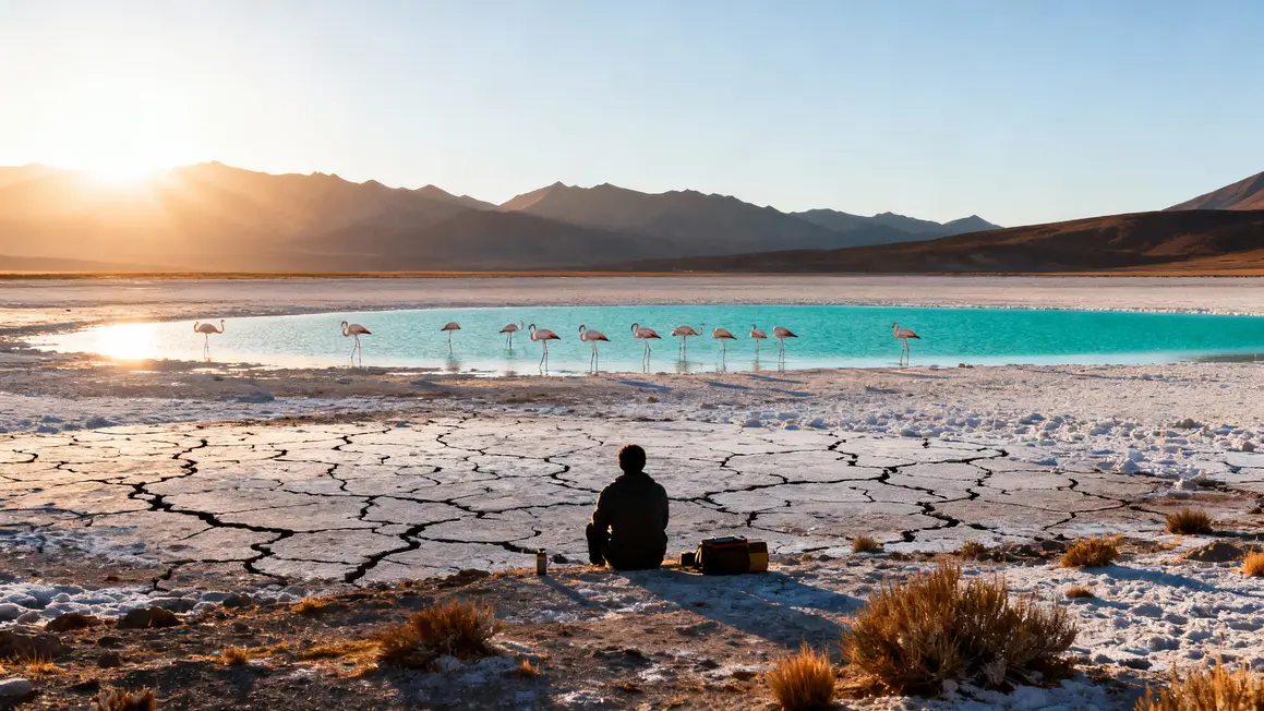 Salar Atacama flamants roses lagune
