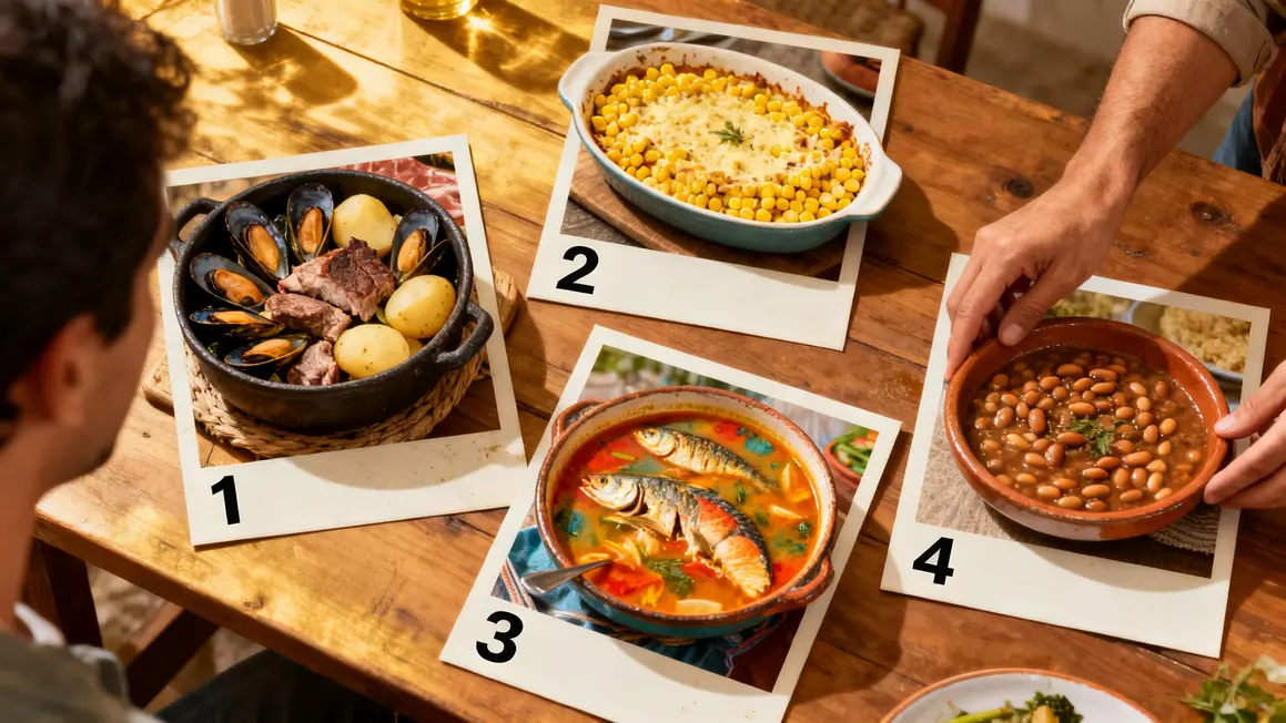 Assiettes numérotées plats régionaux du Chili