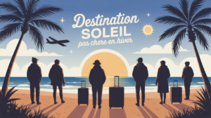 Voyageurs valises plage soleil destination soleil pas cher en hiver