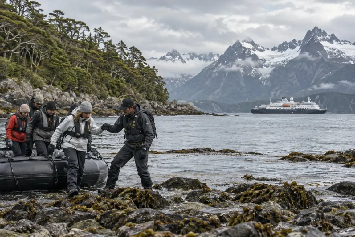 Excursion lors d'une croisière Patagonie Chili Argentine en Terre de Feu